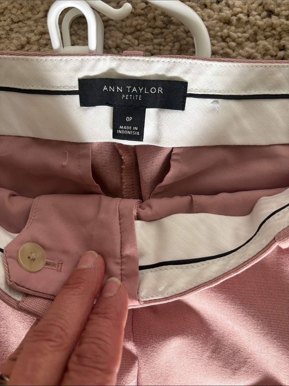 Ann Taylor Petite Dusty Rose Tailored Pants - Picture 3 of 7